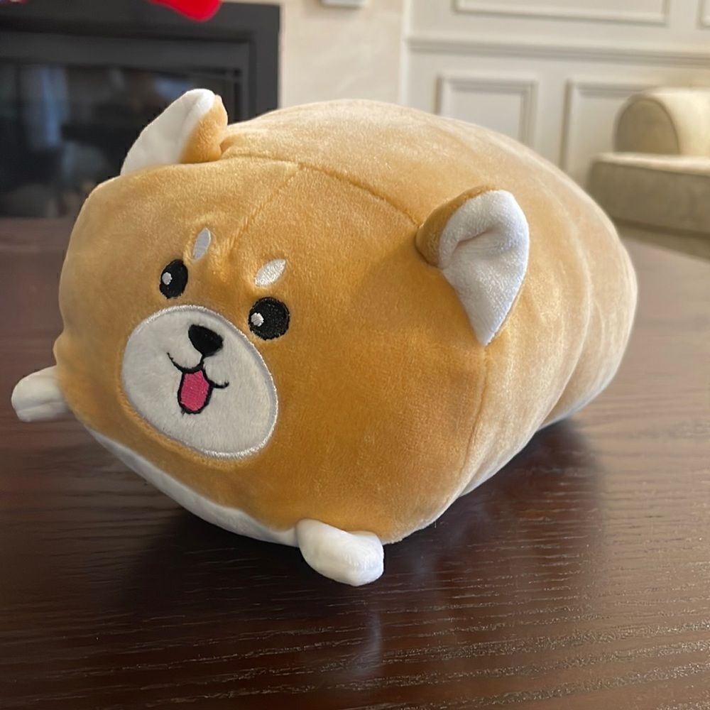 Corgi Dog Plush Pillow, Soft Shiba Inu Corgi 10” long Plush Toy Stuffed Animal